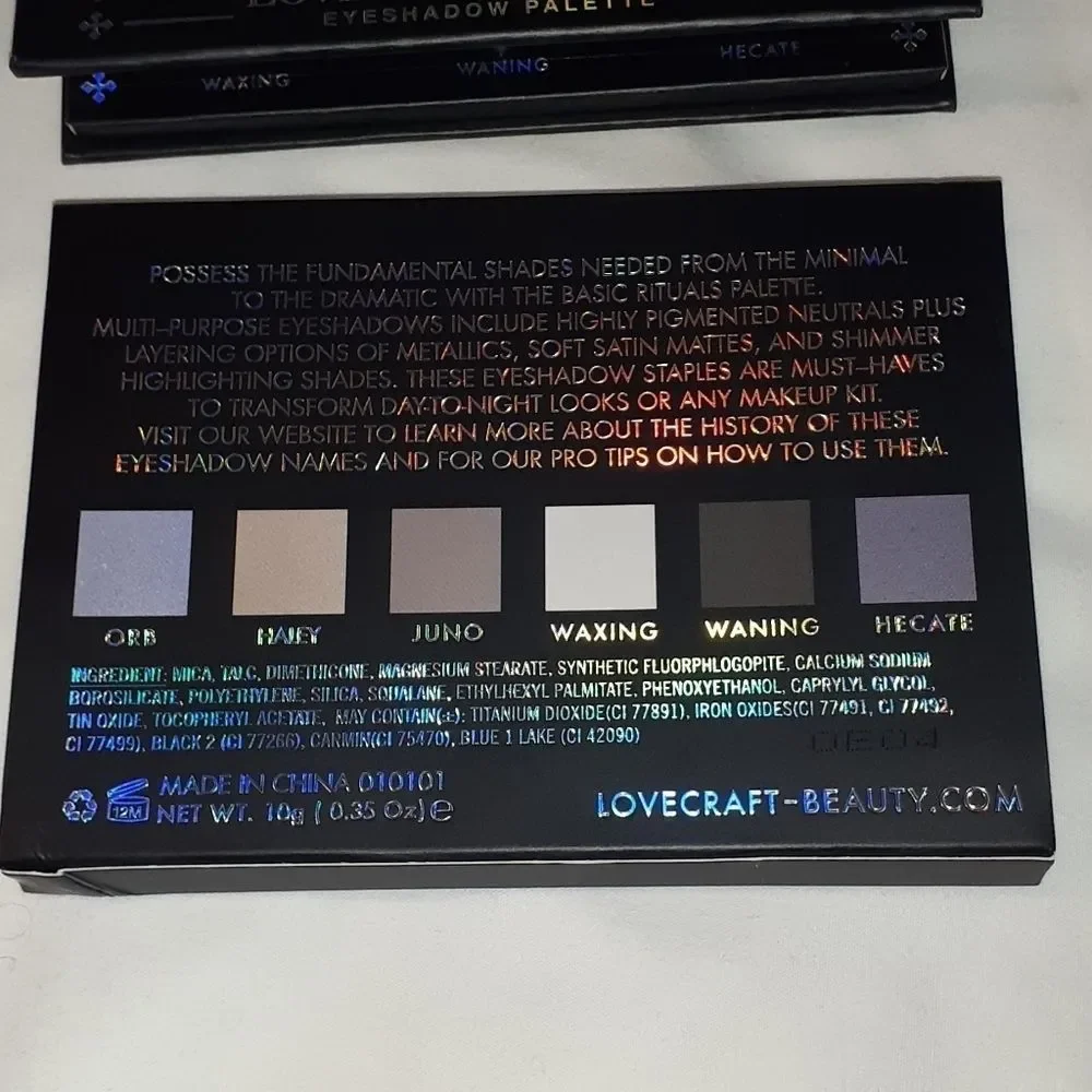 NEW‎ Lovecraft Beauty Basic Rituals Eyeshadow Palet